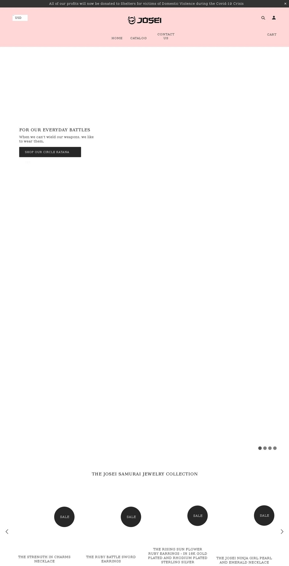 joseijewelry.com shopify website screenshot