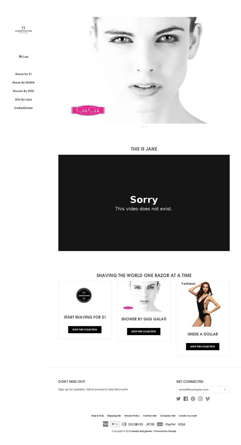 josephandgianna.com — Shopify storefront screenshot