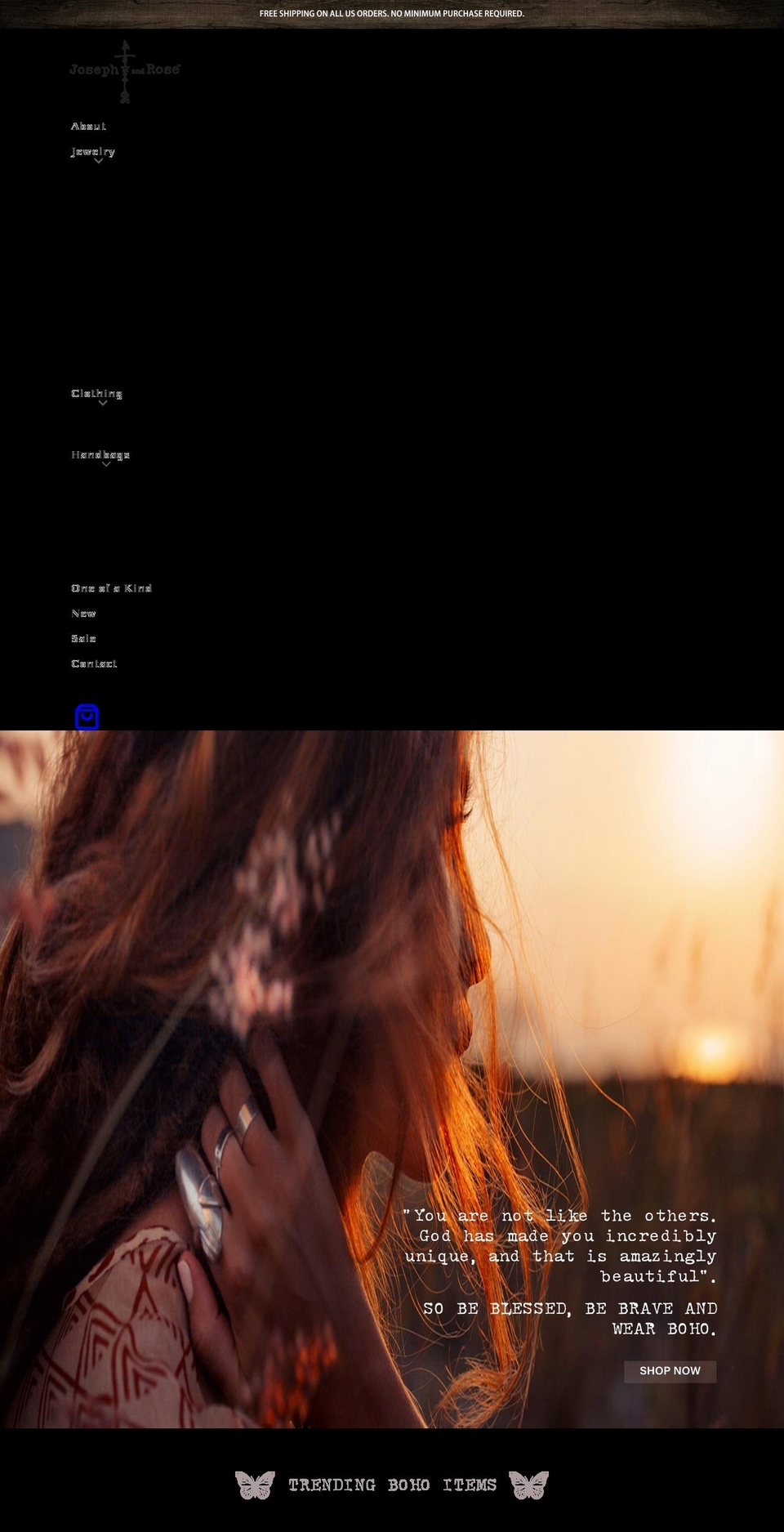 josephandroseusa.com shopify website screenshot