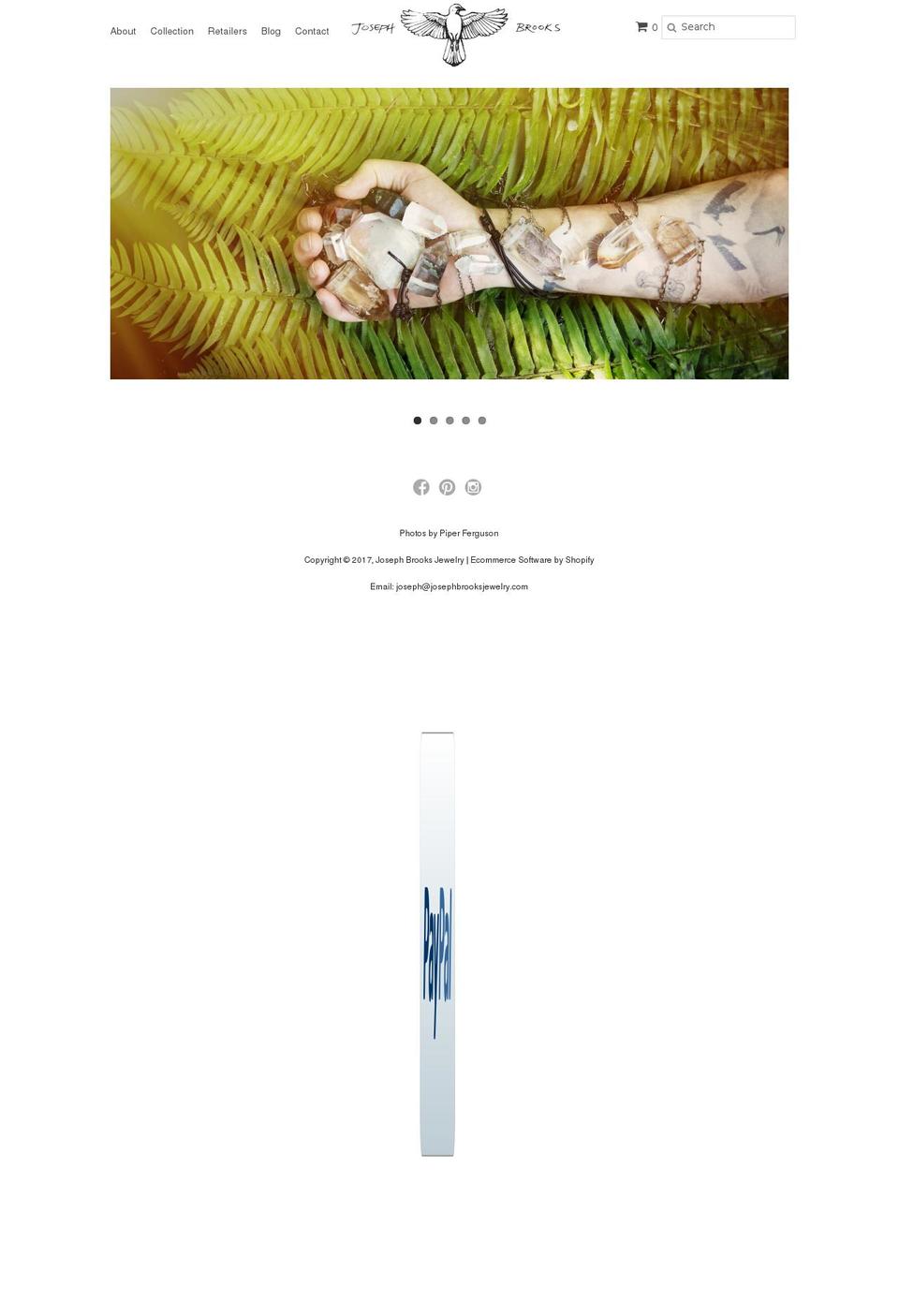 josephbrooksjewelry.com shopify website screenshot