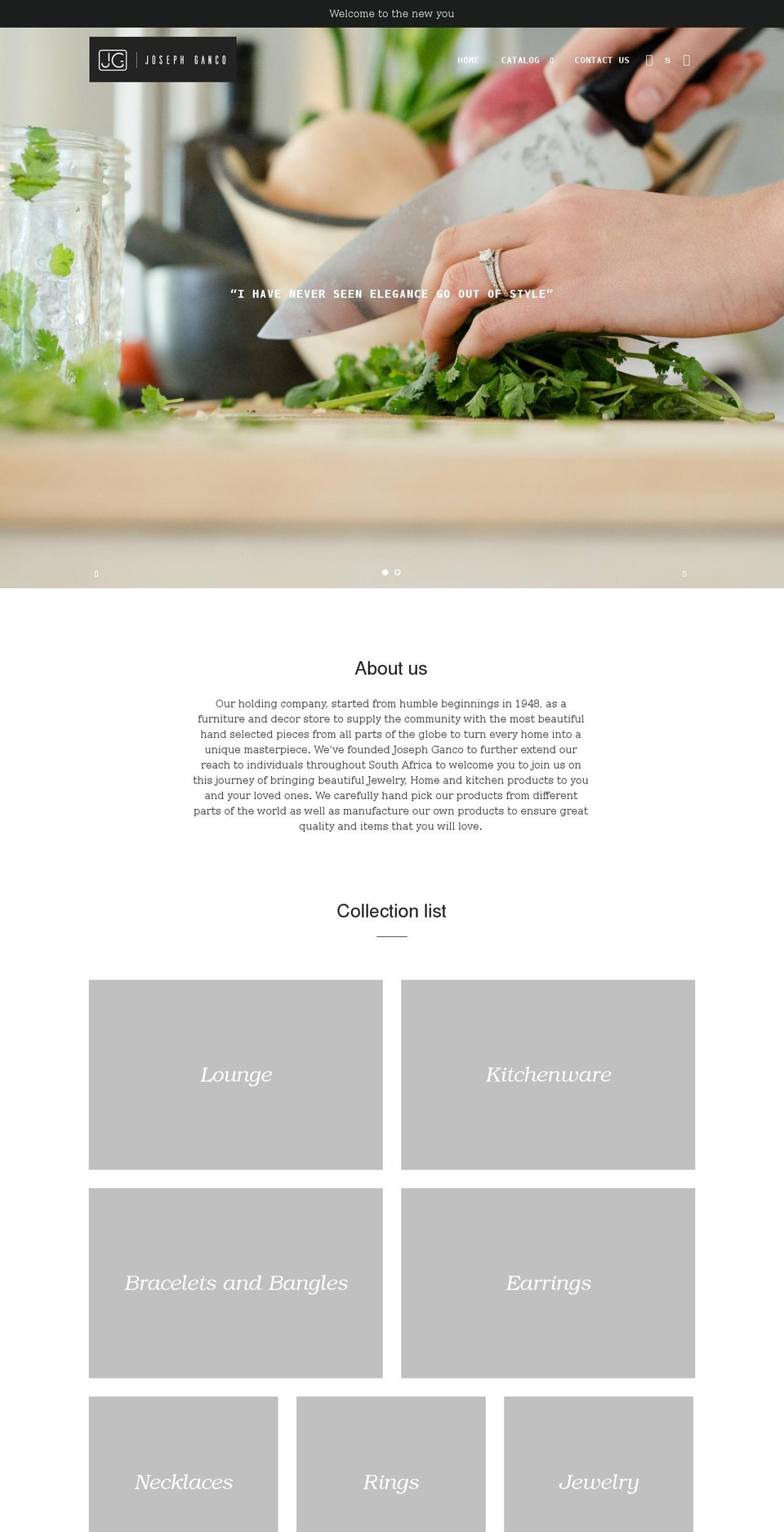 josephganco.com shopify website screenshot