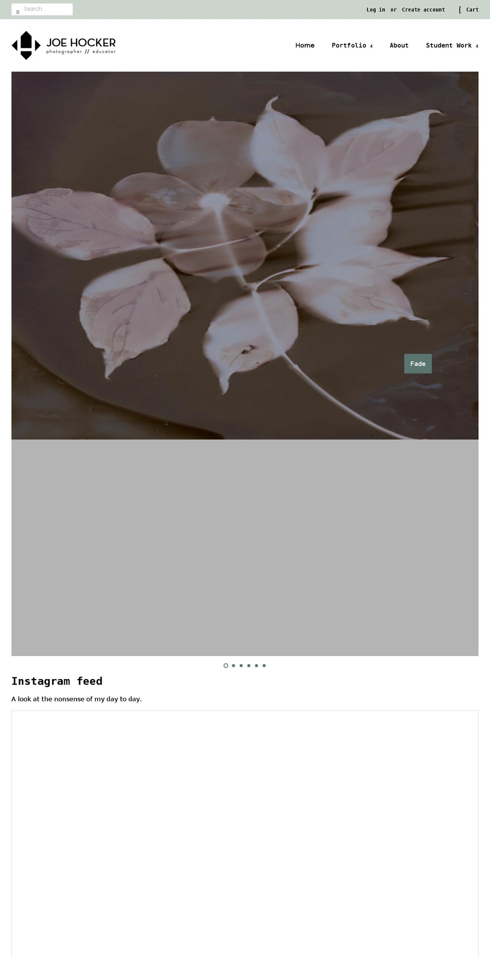 josephhocker.com shopify website screenshot