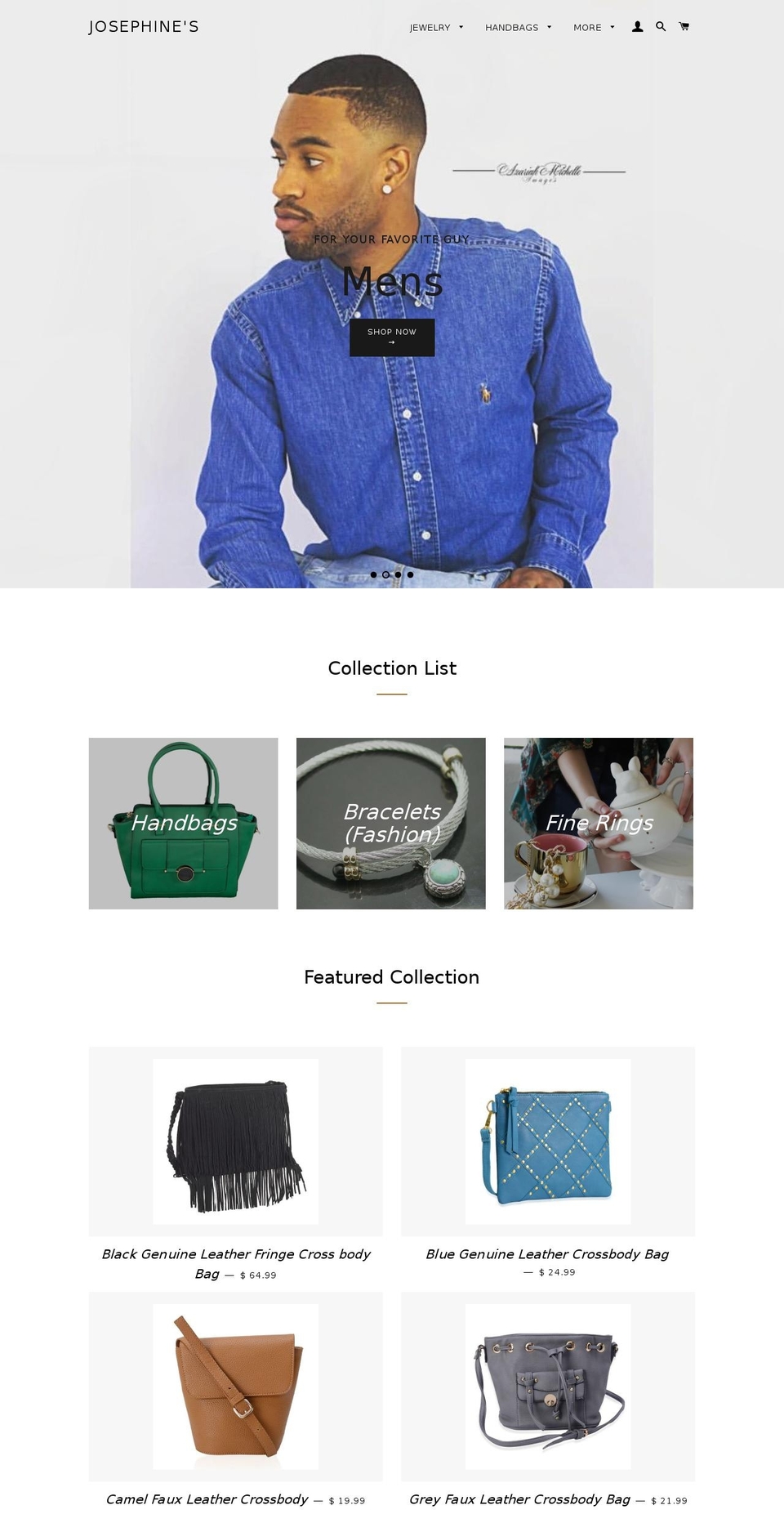 josephinejewelers.com shopify website screenshot