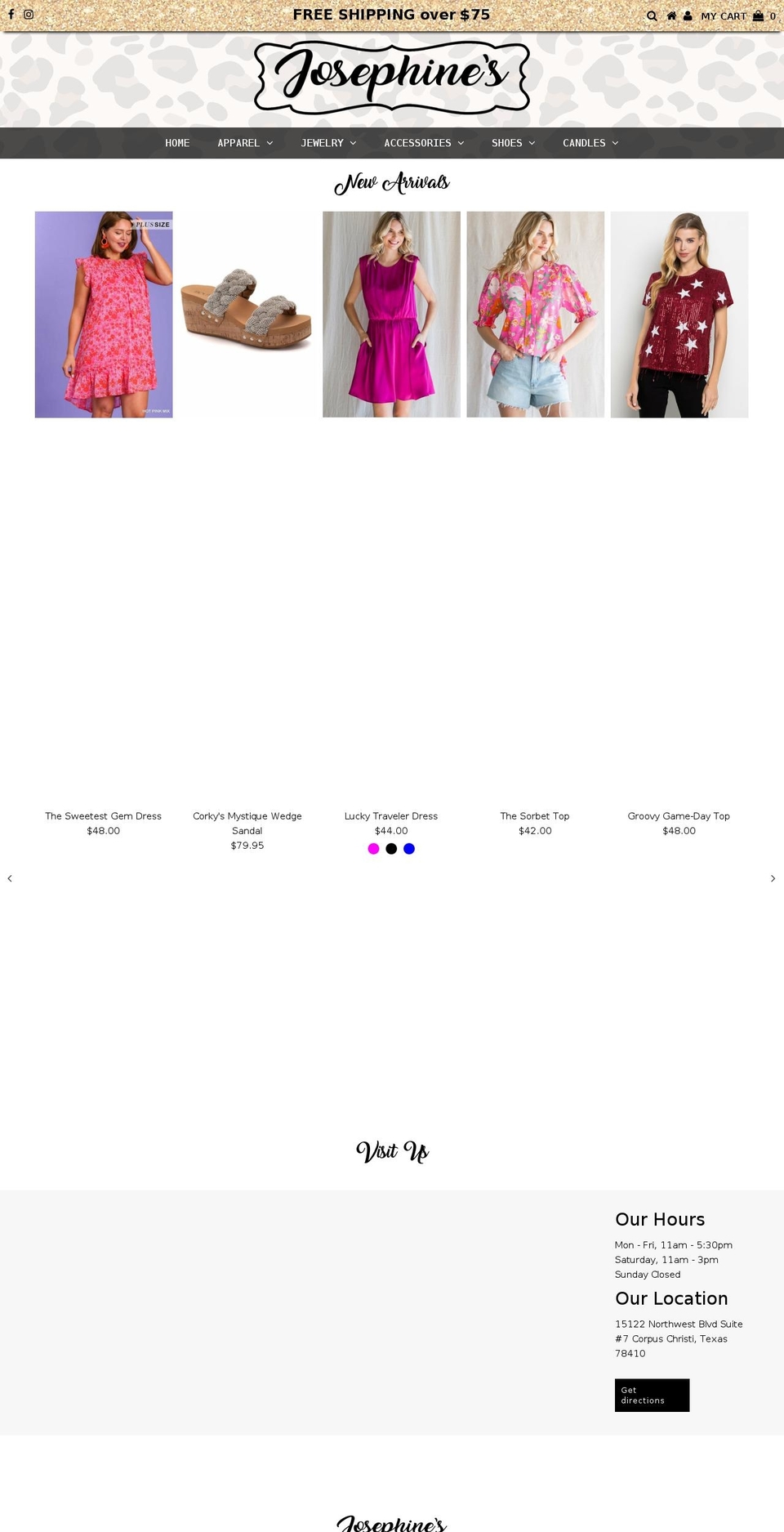 josephinesboutiques.com shopify website screenshot