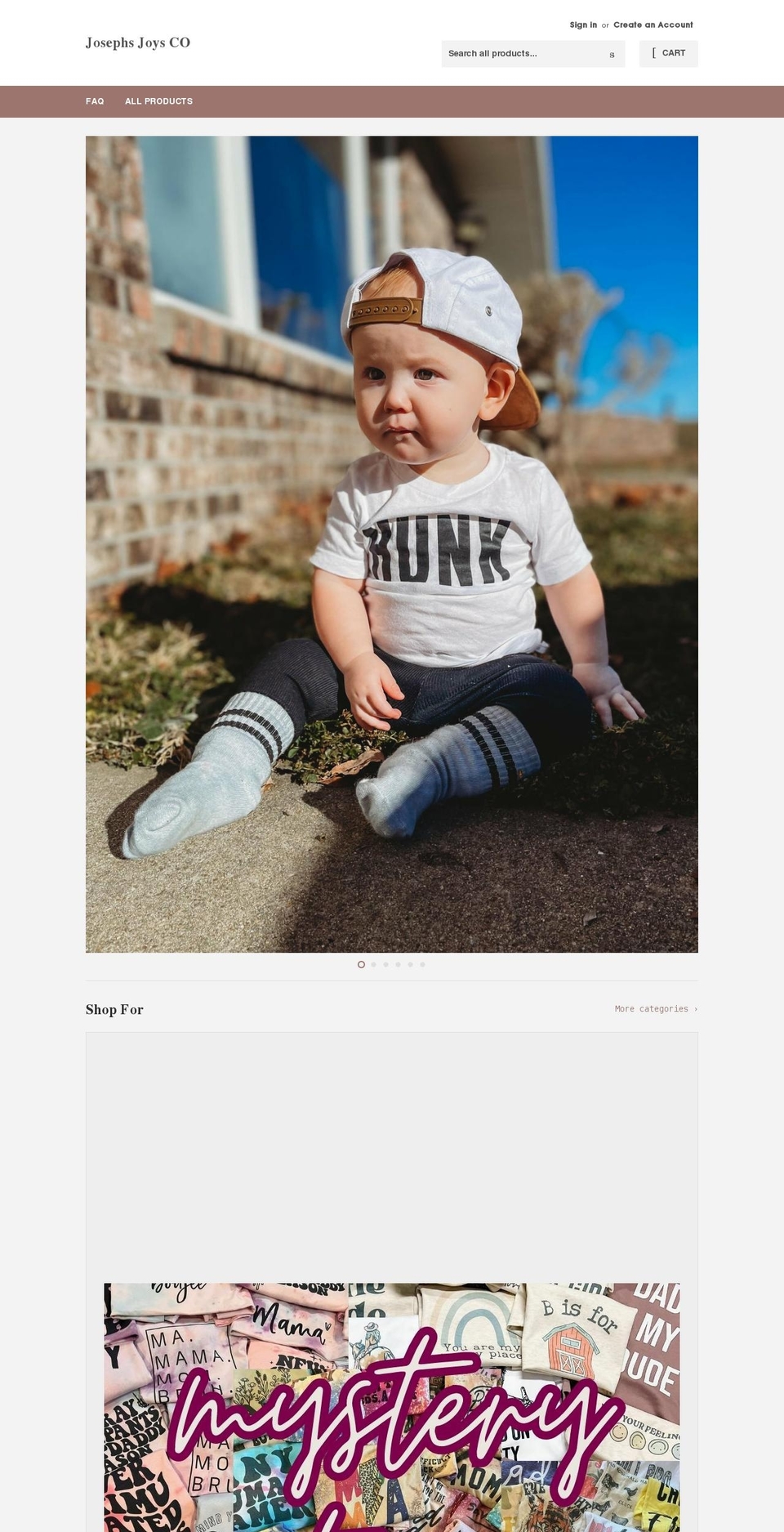 josephs-joys-co.myshopify.com shopify website screenshot