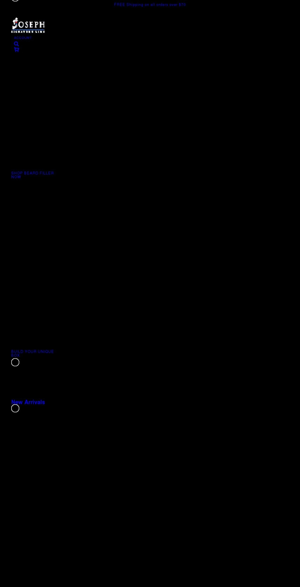 josephsignatureline.com shopify website screenshot