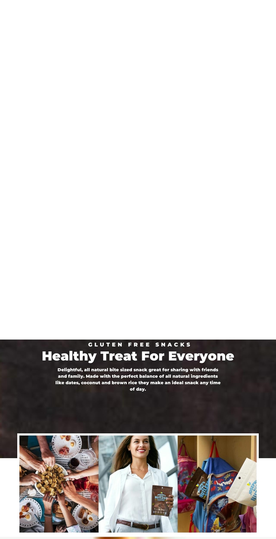josephsnutlessclusters.com — Shopify storefront screenshot