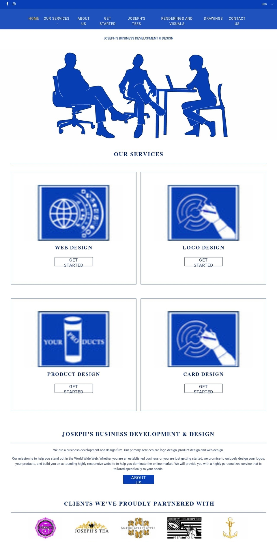 josephstees.com shopify website screenshot