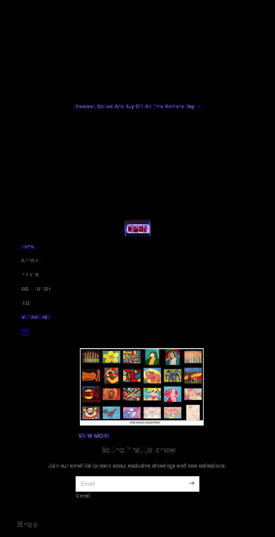 joserojasart.com shopify website screenshot