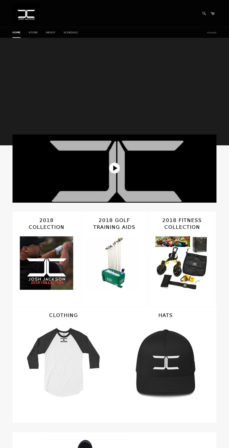 joshjacksongolf.com — Shopify storefront screenshot
