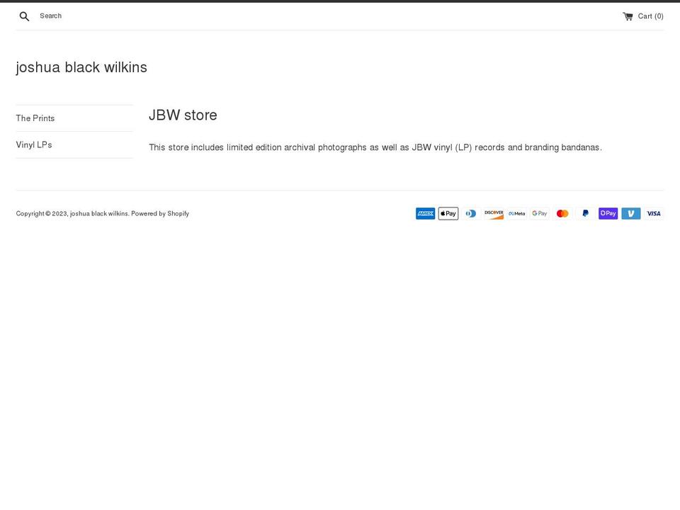 joshua-black-wilkins.myshopify.com shopify website screenshot