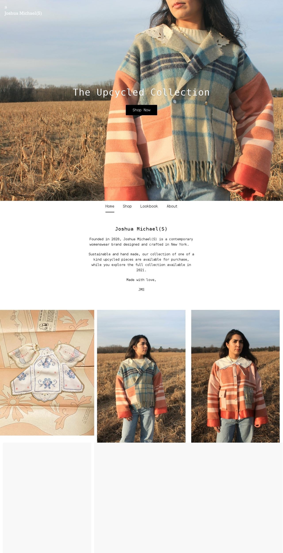 joshuamichaelsnewyork.com shopify website screenshot