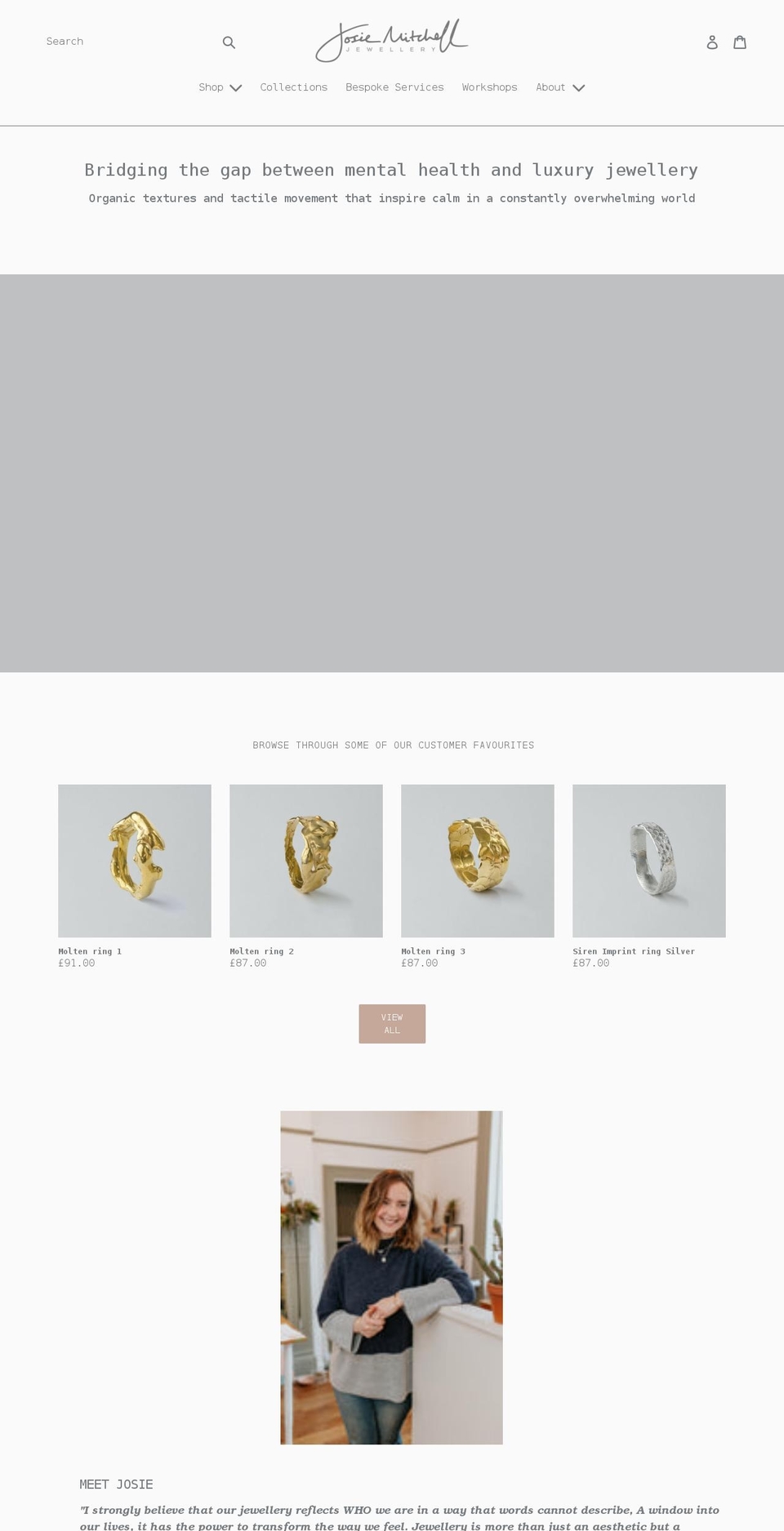 josiemitchelljewellery.com shopify website screenshot