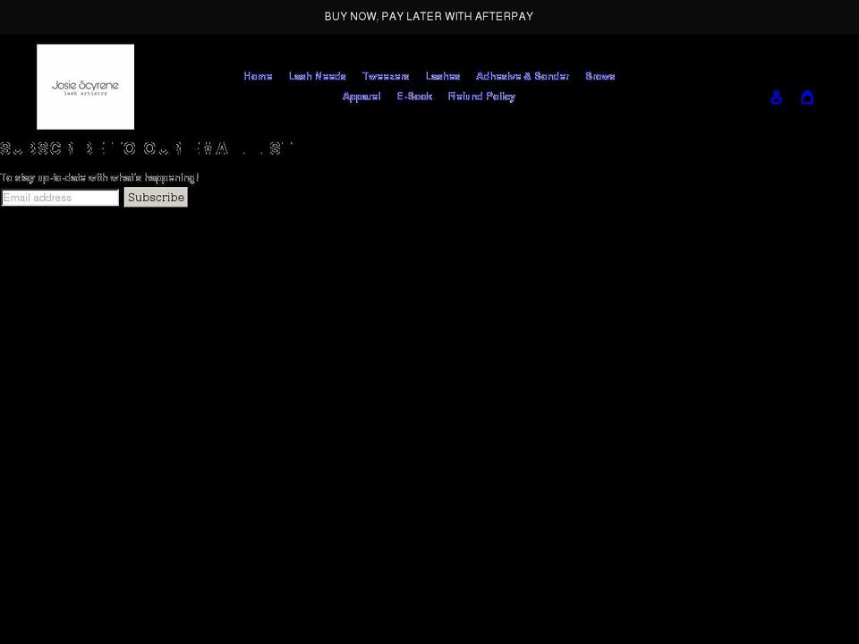 josiescyrene.com shopify website screenshot