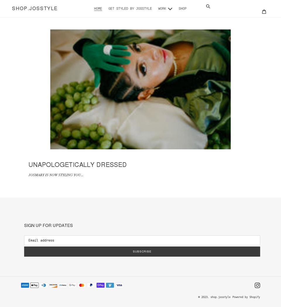 josstyle.com shopify website screenshot