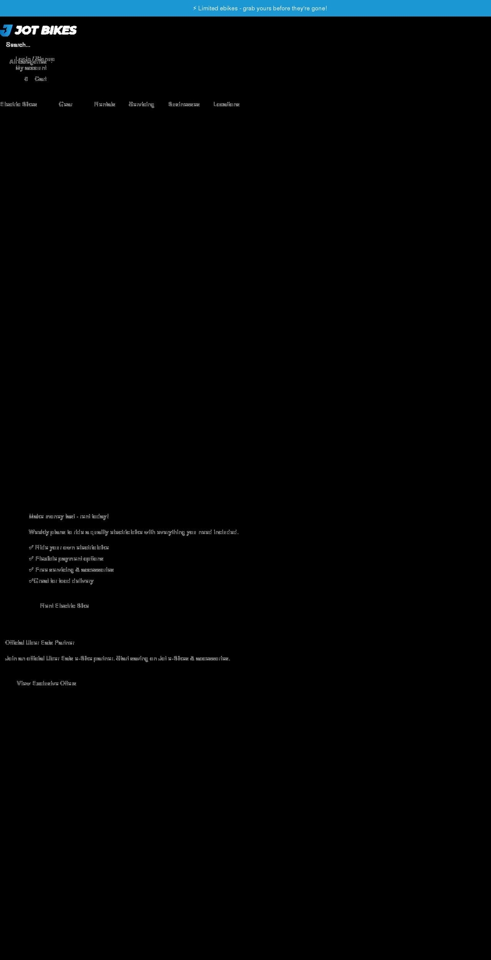 jotbikes.com.au shopify website screenshot