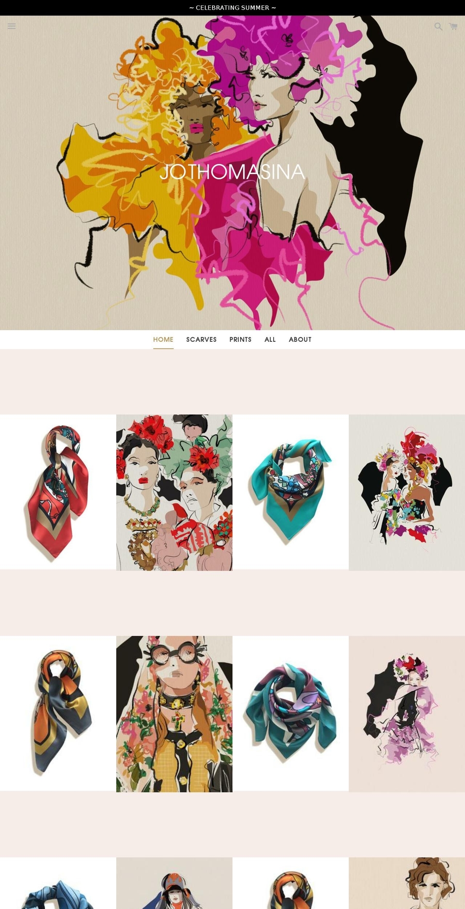 jothomasina.com — Shopify storefront screenshot