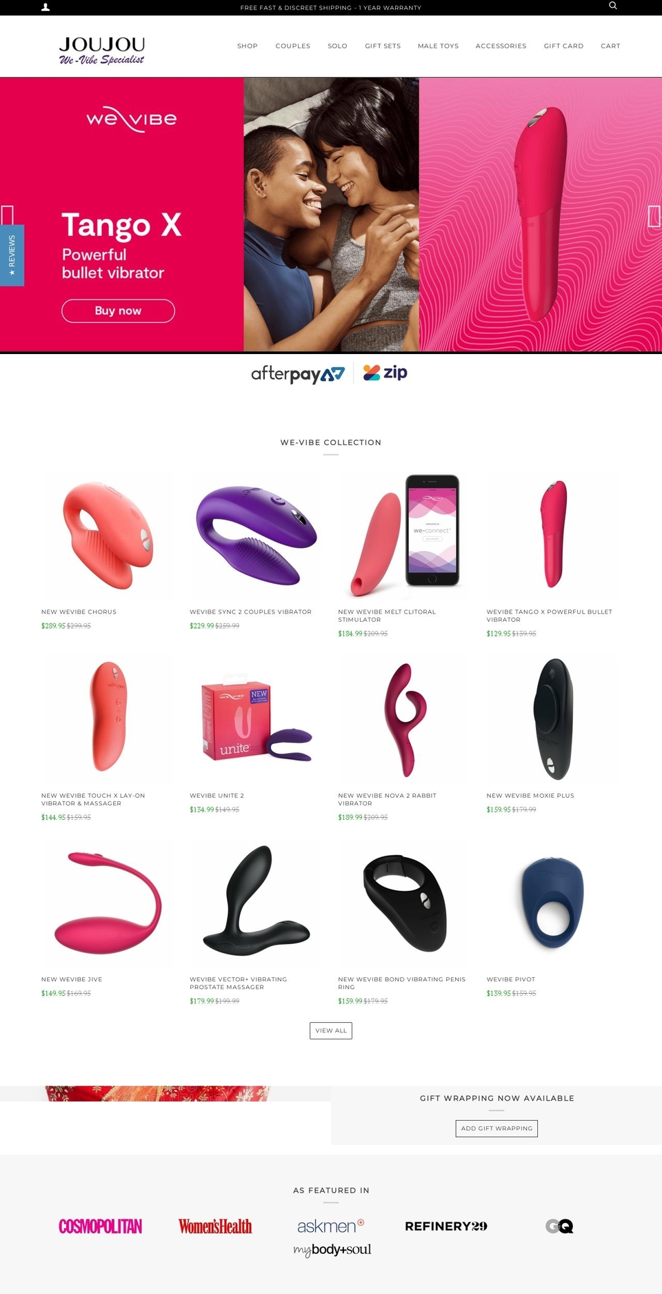 joujouvibe.com.au shopify website screenshot