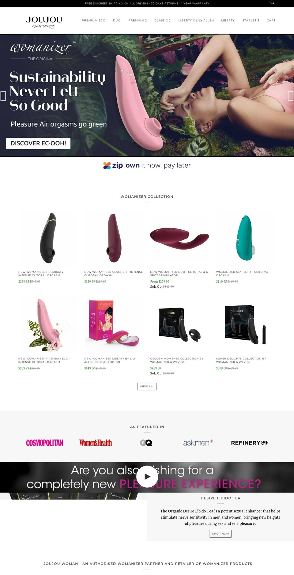 joujouwoman.com.au shopify website screenshot