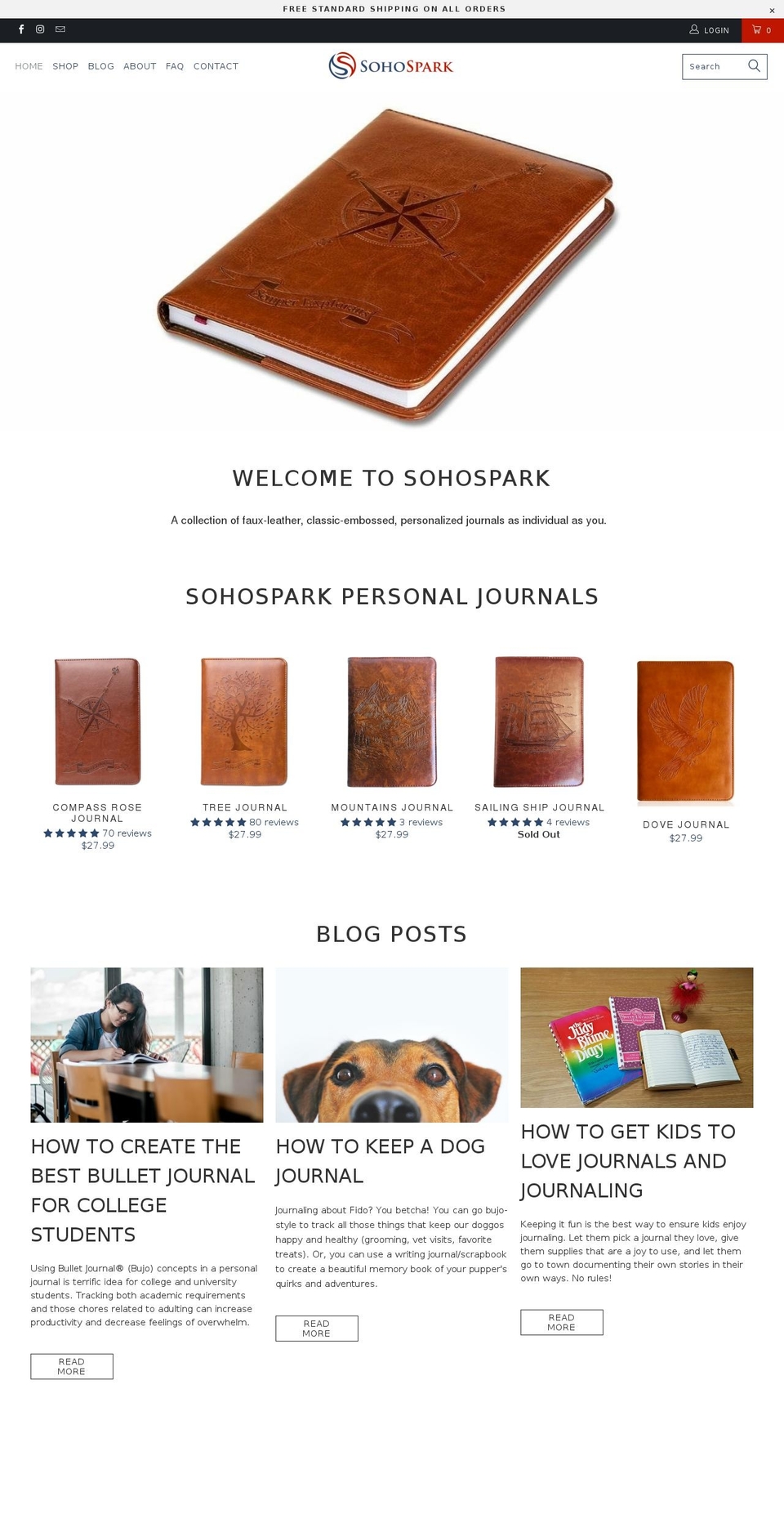 journal-lovers.com — Shopify storefront screenshot