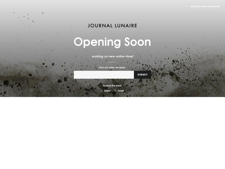 journallunaire.myshopify.com shopify website screenshot