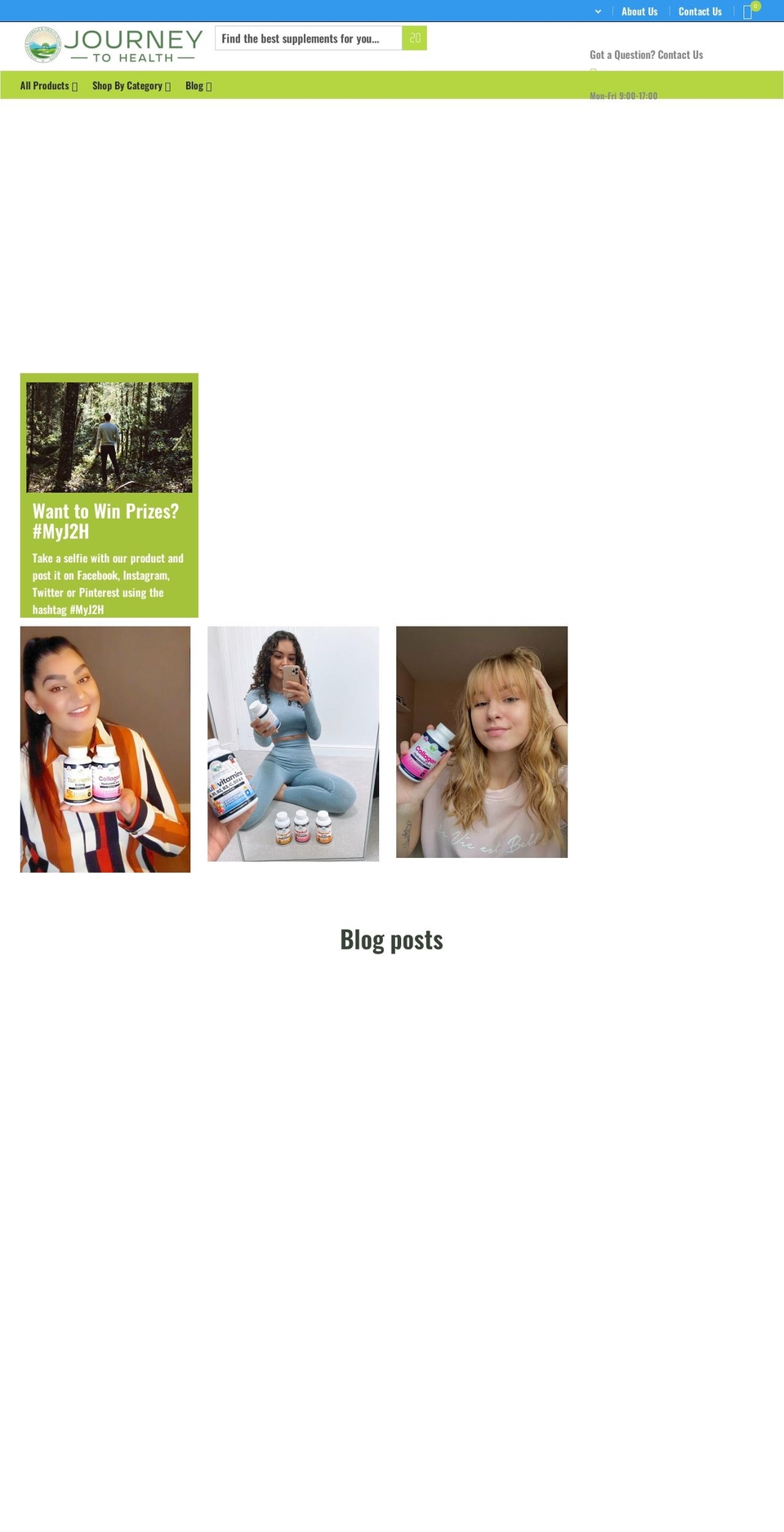 journey2health.co.uk shopify website screenshot