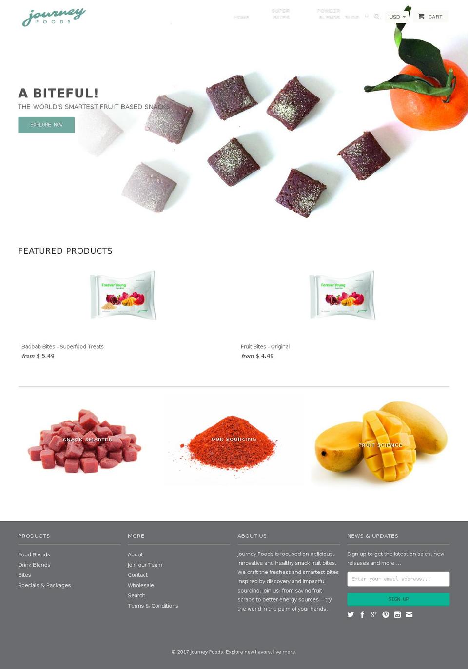 journeyfoods.com shopify website screenshot