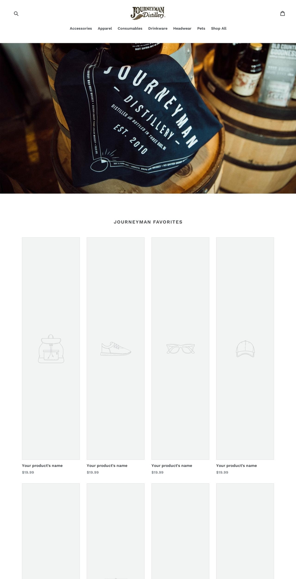 journeyman-distillery.myshopify.com shopify website screenshot