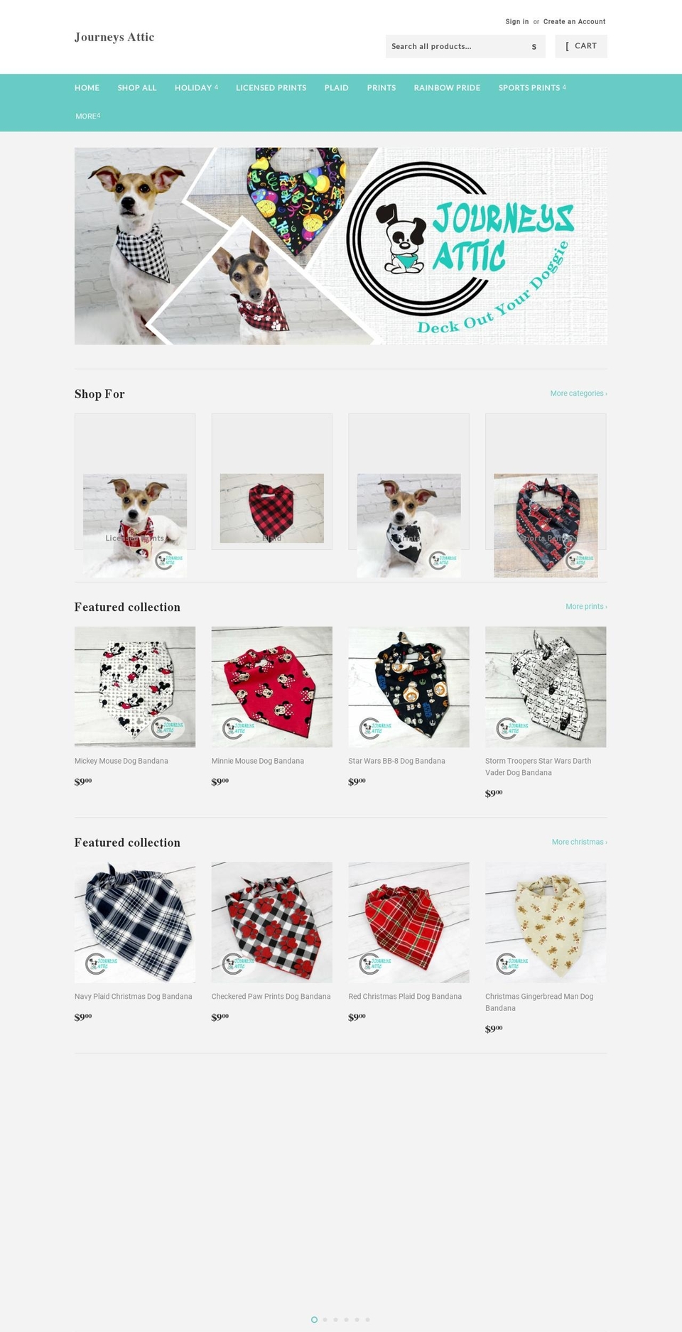 journeysattic.com shopify website screenshot
