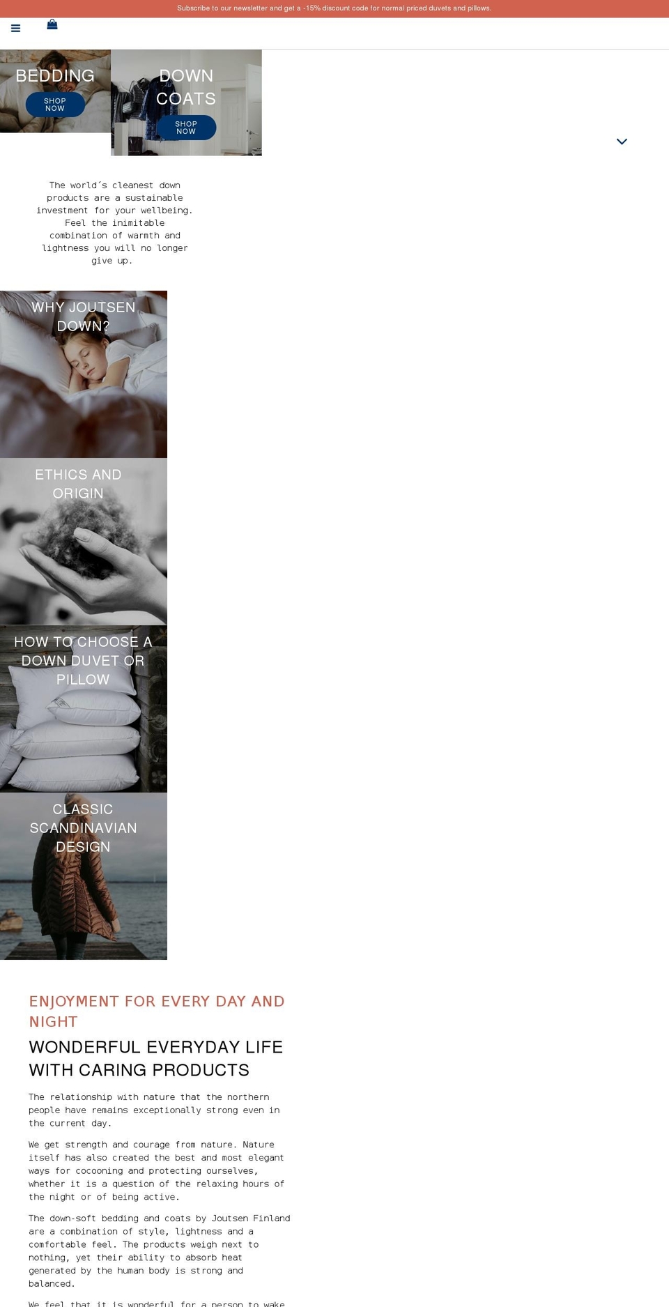 joutsen.com shopify website screenshot