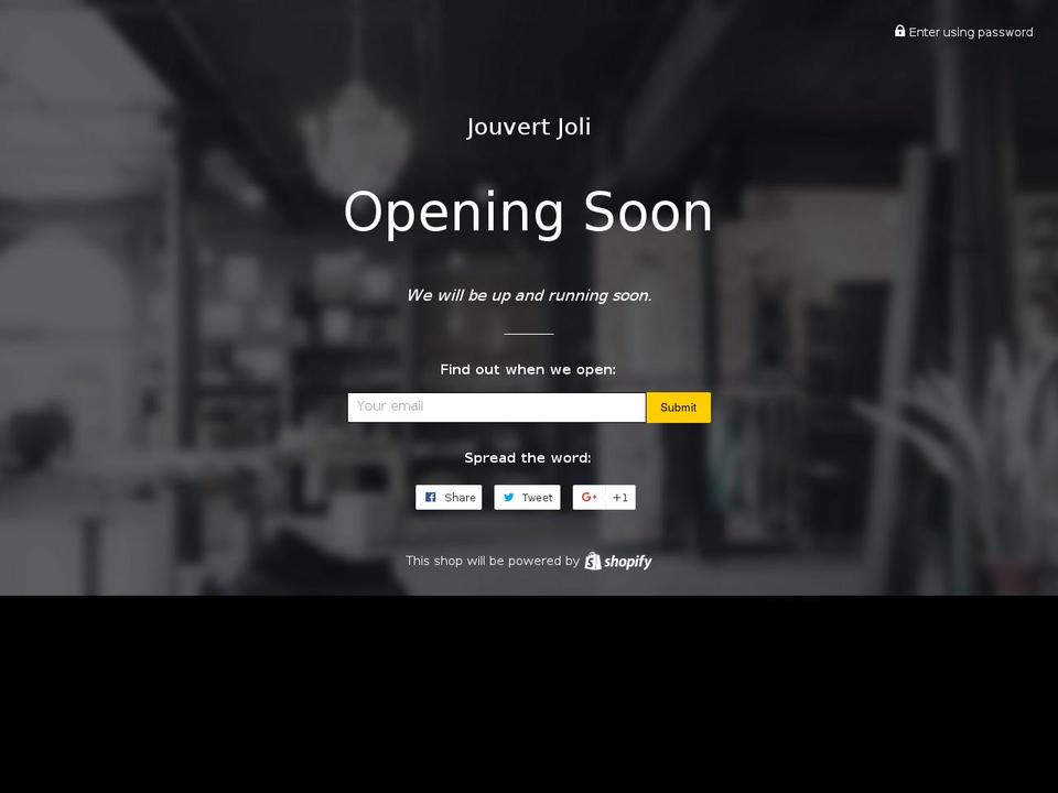 jouvertjoli.com shopify website screenshot