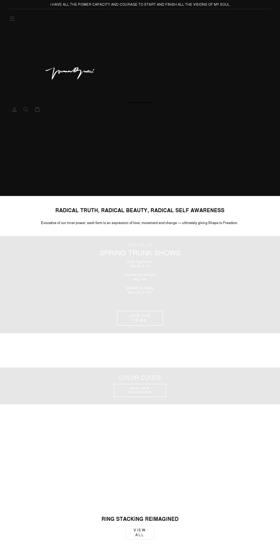 jovanadjuric.com shopify website screenshot