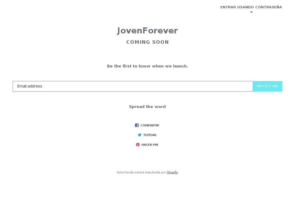 joven4ever.com — Shopify storefront screenshot