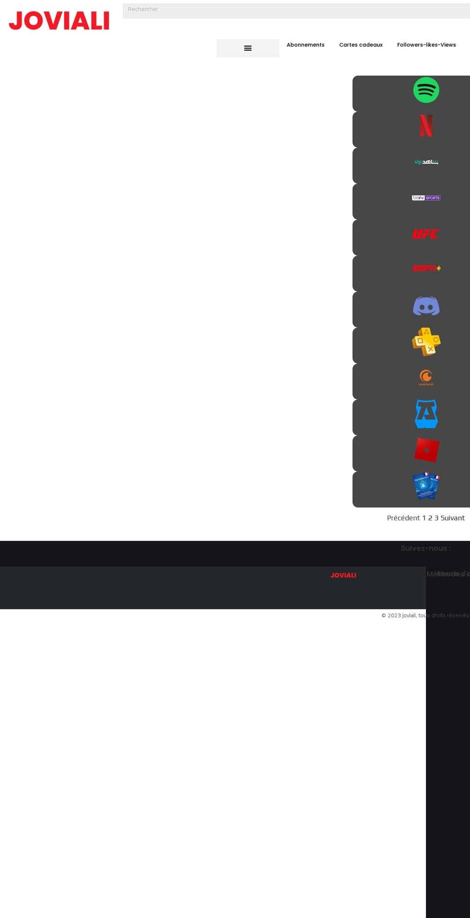 joviali.com — Shopify storefront screenshot