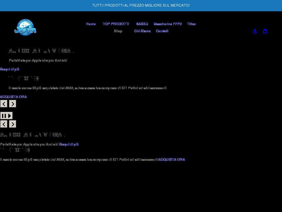 jovinshop.com shopify website screenshot