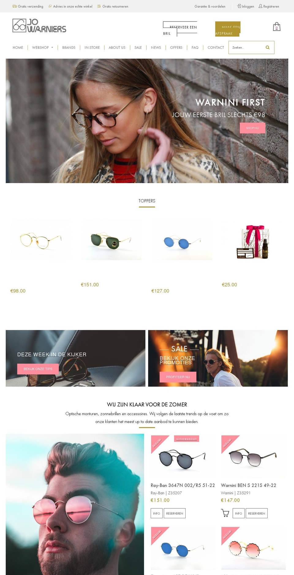 jowarniers.be shopify website screenshot