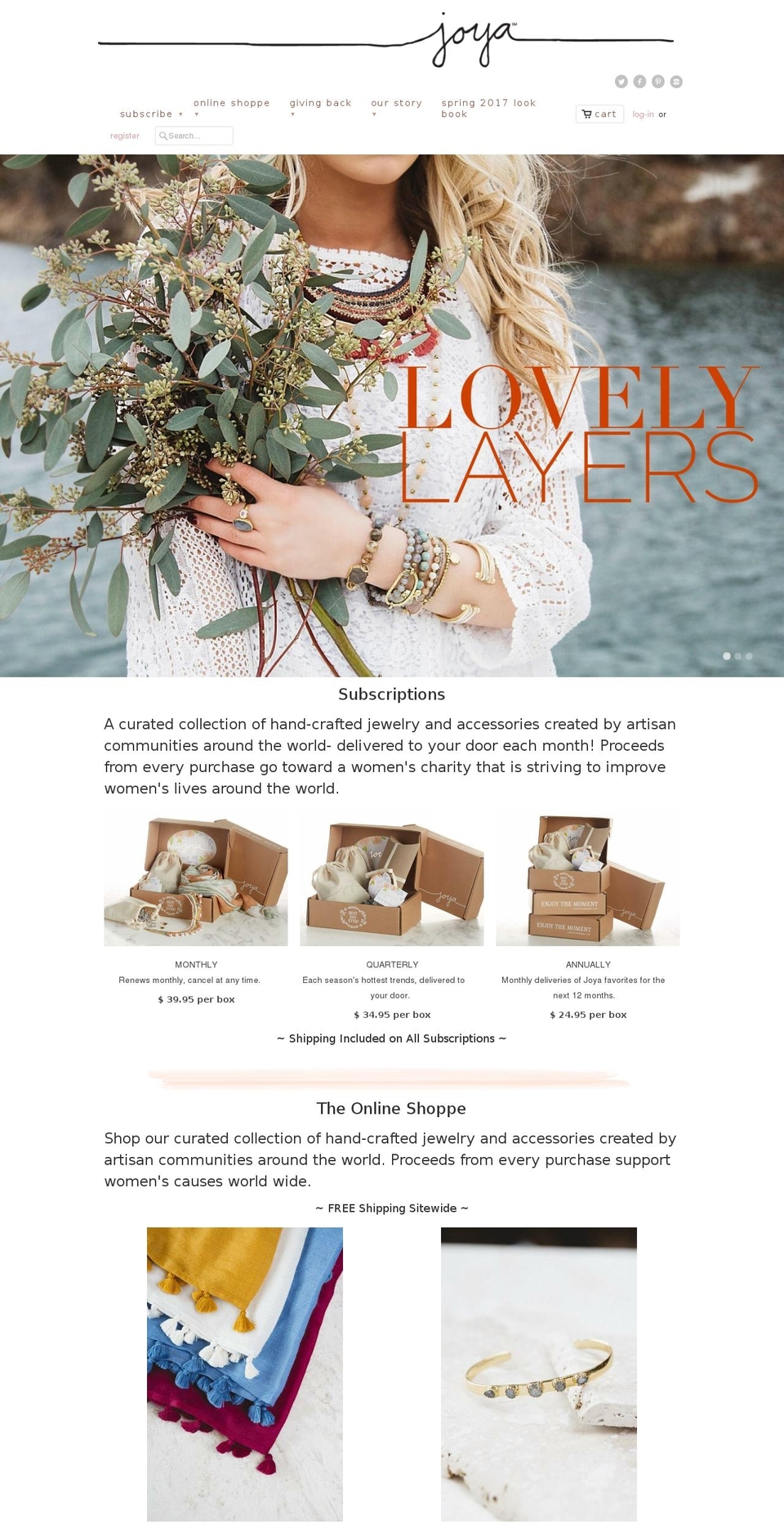 joyabox.com shopify website screenshot