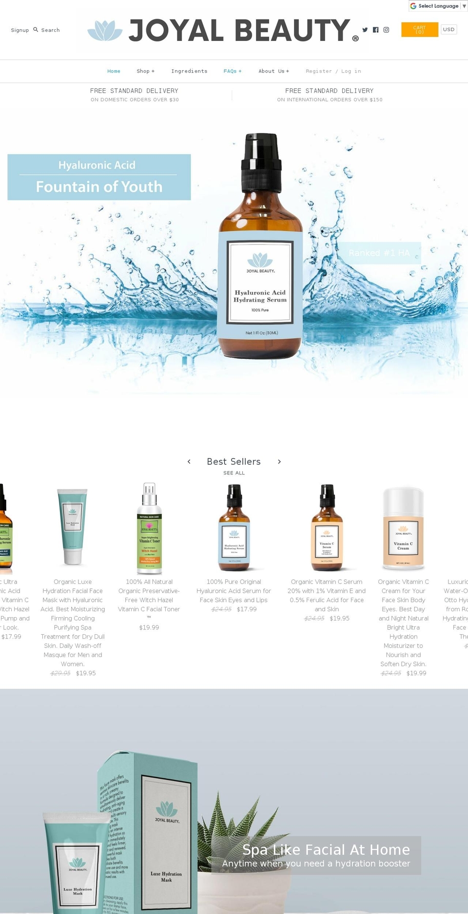 A\u0026Z Designs Shopify theme site example joyalbeauty.com