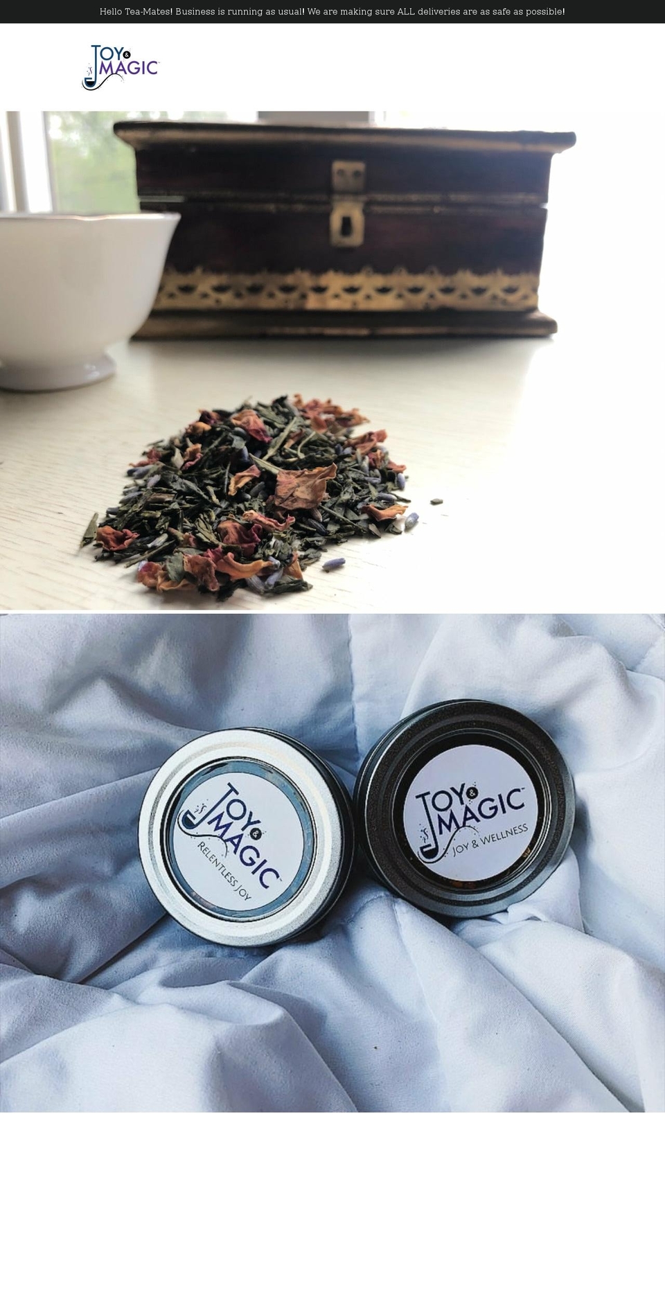 joyandmagictea.com shopify website screenshot