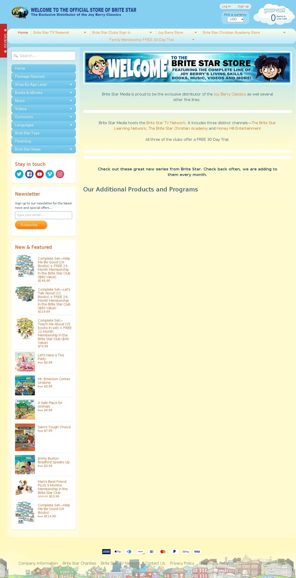 joyberrybookstore.com — Shopify storefront screenshot