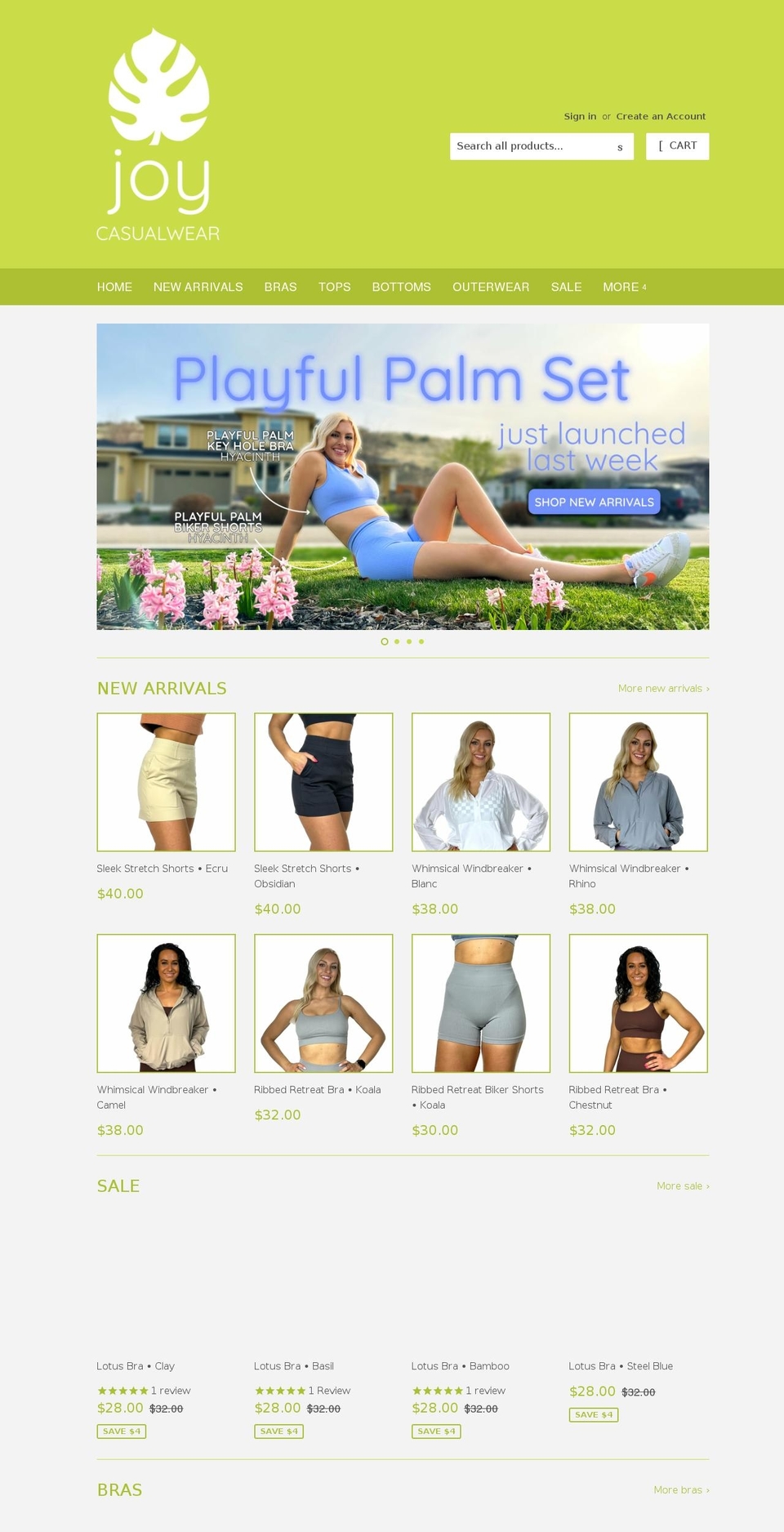 joycasualwear.com shopify website screenshot