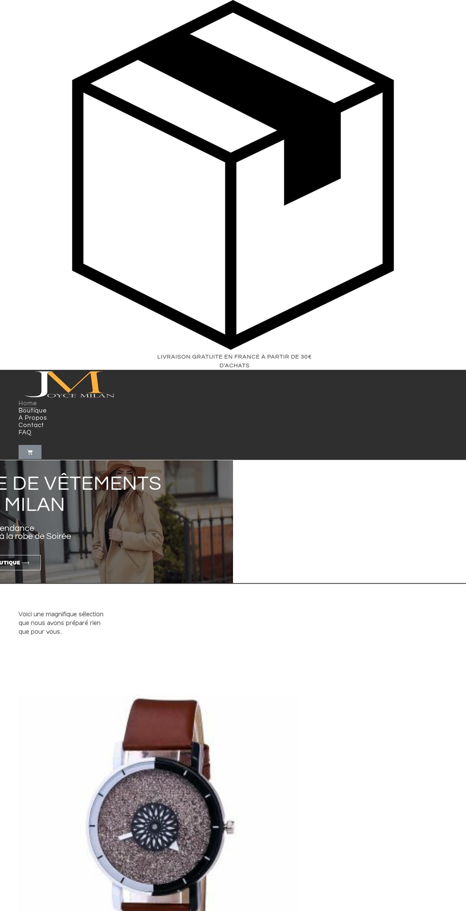 joyce-milan.com — Shopify storefront screenshot