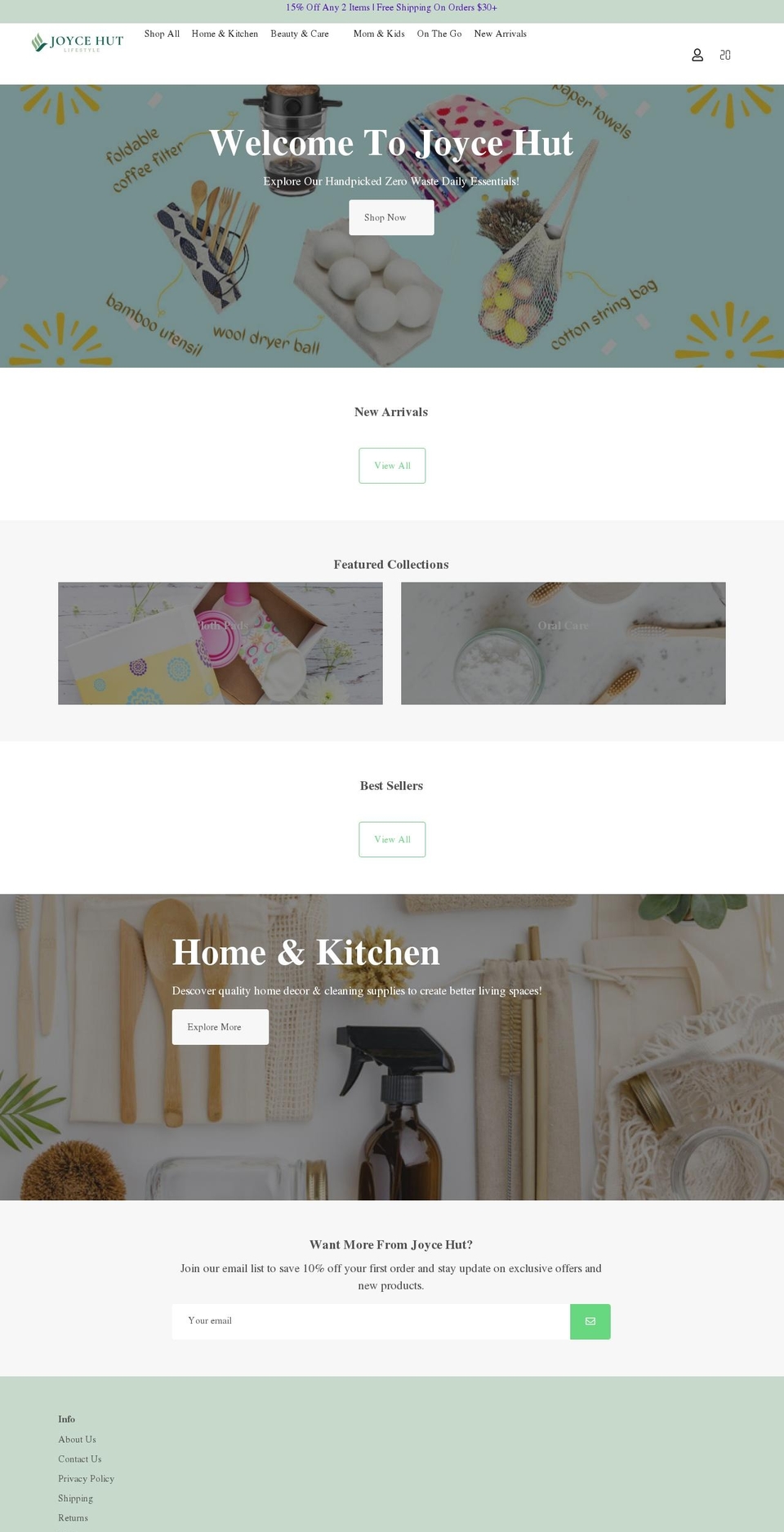 joycehut.com shopify website screenshot