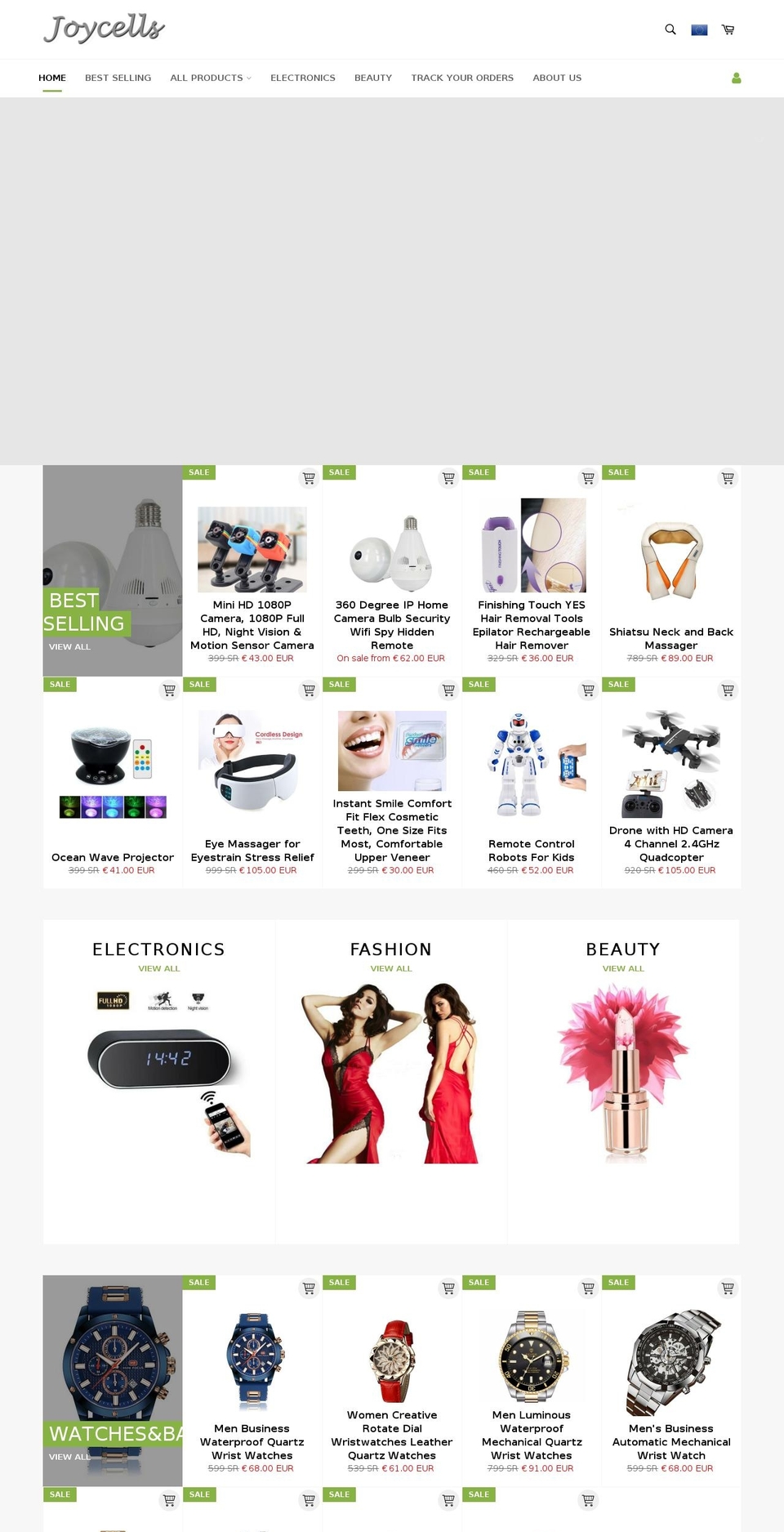 joycells.com — Shopify storefront screenshot