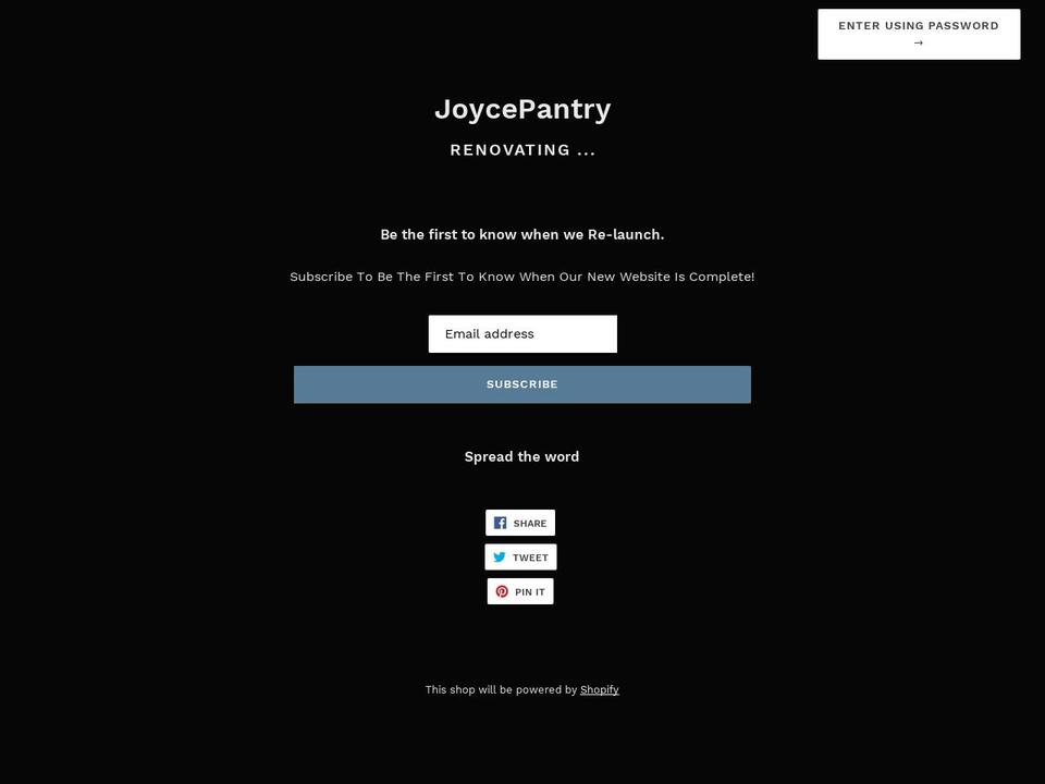 joycepantry.com — Shopify storefront screenshot