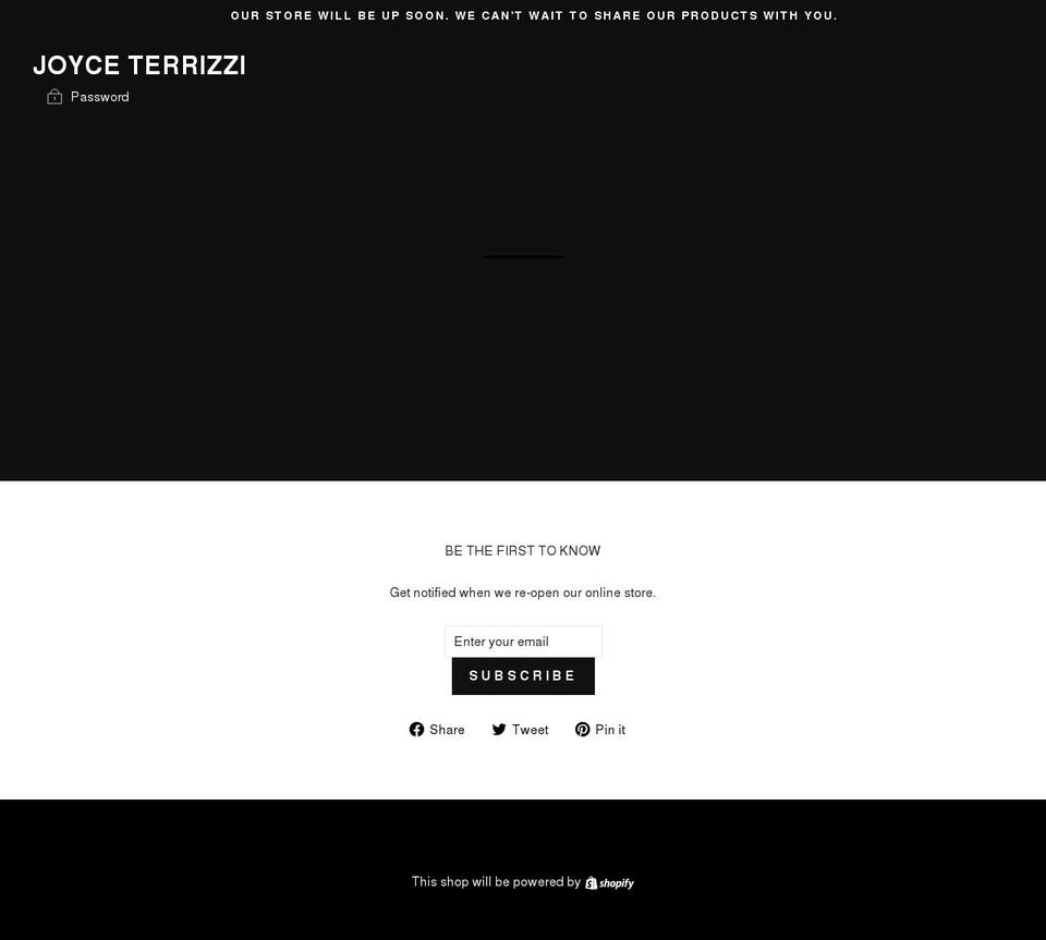 joyceterrizzi.com shopify website screenshot
