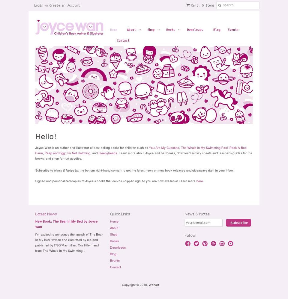 joycewan.com — Shopify storefront screenshot