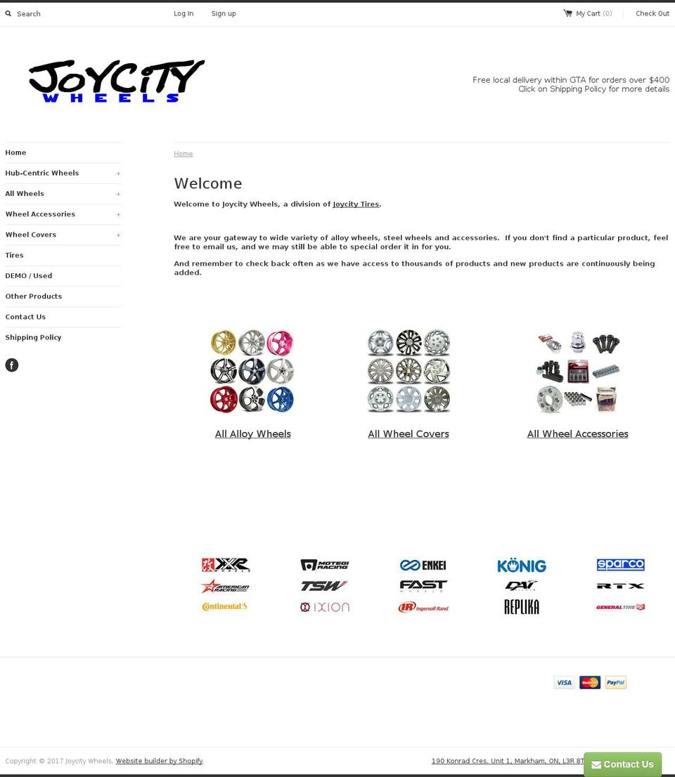 joycitywheels.com shopify website screenshot