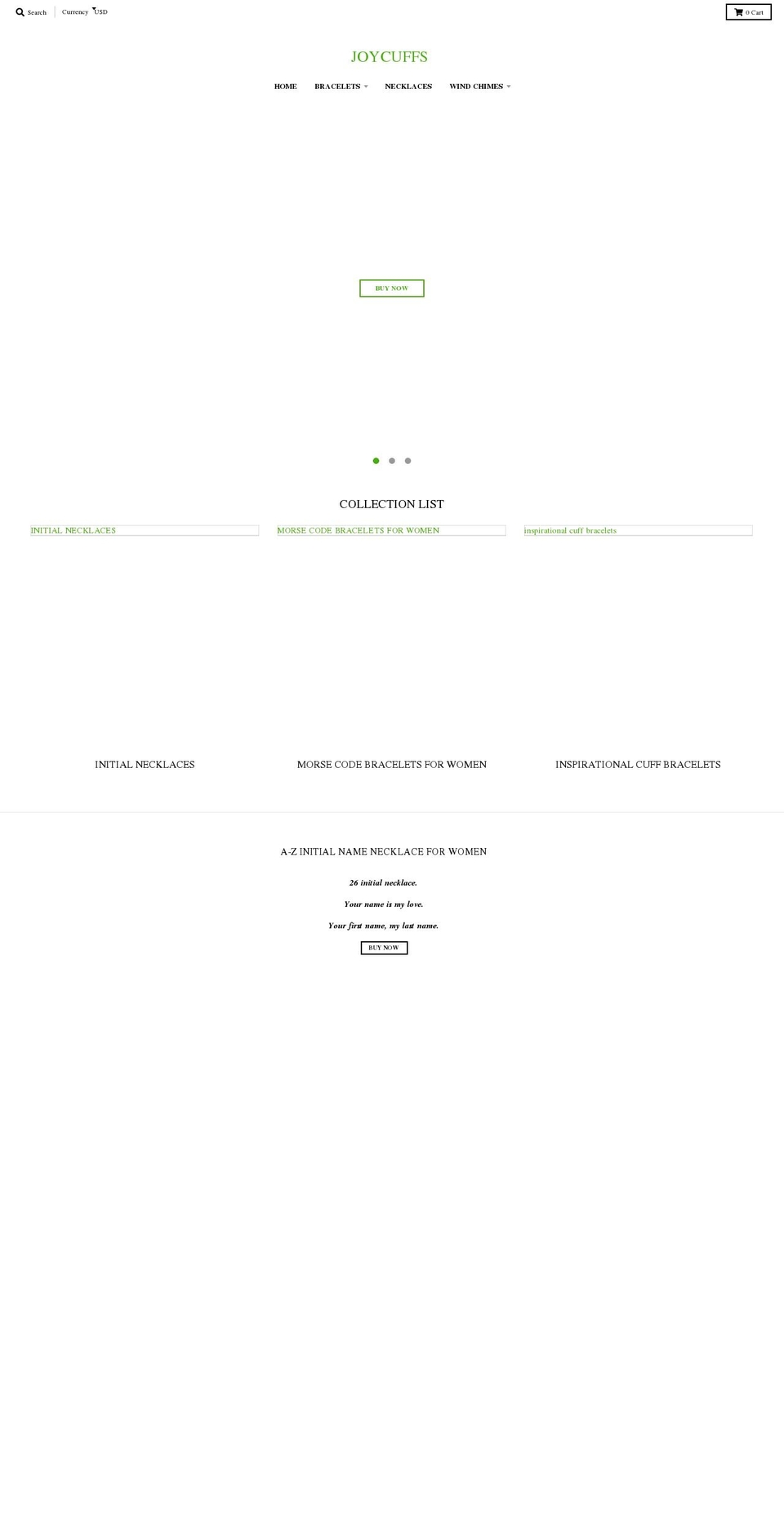 Distric Shopify theme site example joycuffs.com