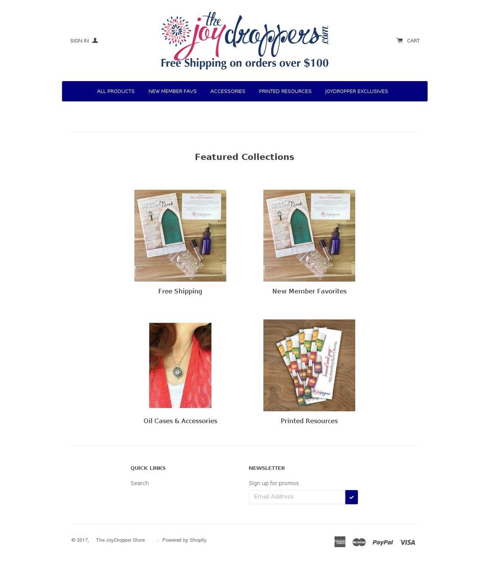 joydropperstore.com shopify website screenshot